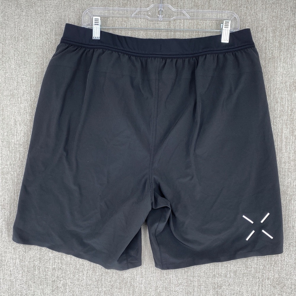Ten Thousand The Interval Short Men XL Black Lined Training Athletic Gym Shorts